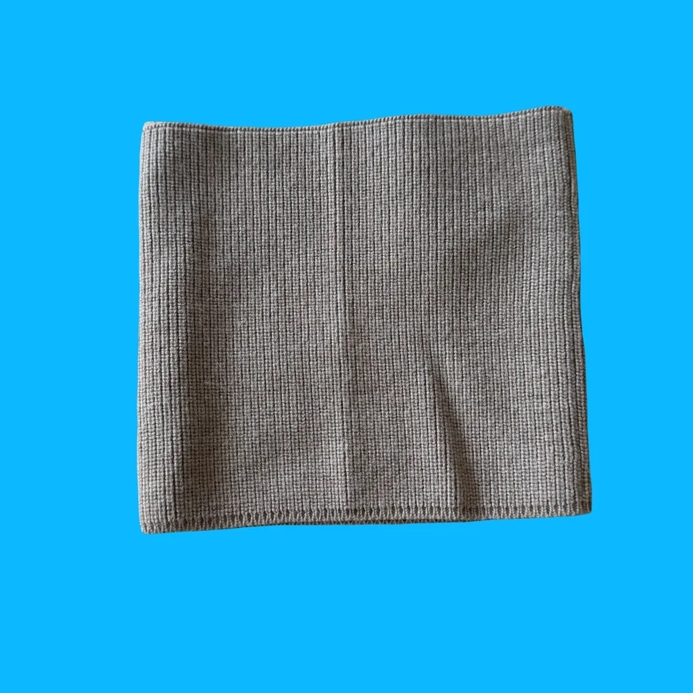 Tory Burch Camel Wool Neck Warmer Snood